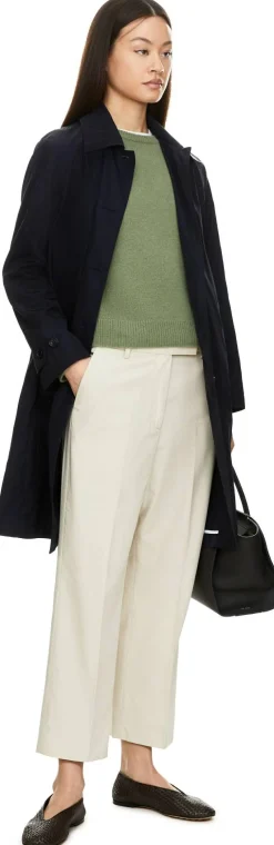 Stoffhose mit Bügelfalten Beige