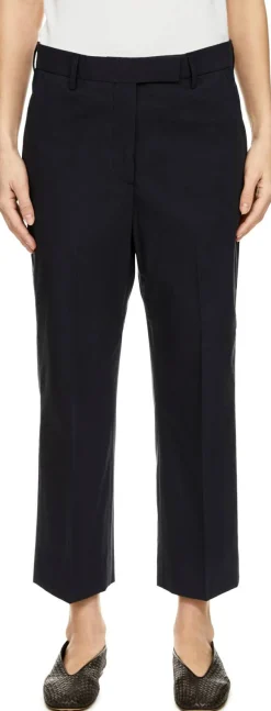 Stoffhose mit Bügelfalten Marineblau