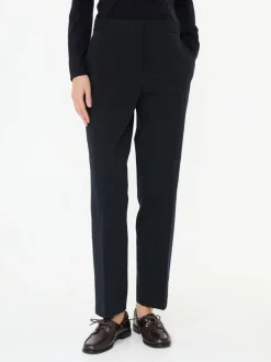 Stoffhose mit Bügelfalten Marineblau