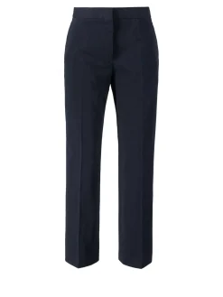 Stoffhose mit Bügelfalten Marineblau