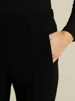 Stoff-Hose mit elastischem Bund Schwarz