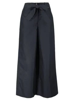Stoffhose mit Gürtel Schwarz