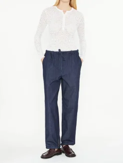 Stoffhose 'Penra' Marineblau