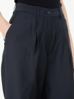 Stoffhose 'Rubino' mit Wollanteil Marineblau