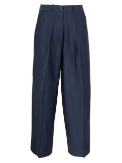 Stoffhose 'Rubino' mit Wollanteil Marineblau