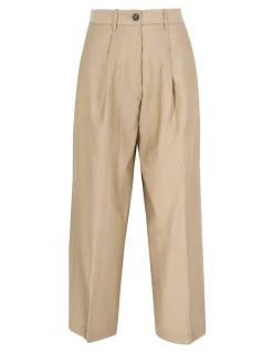 Stoffhose 'Rubino' mit Wollanteil Beige