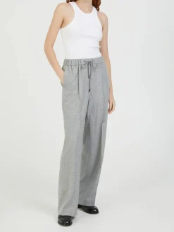 Stoffhose 'Wide Flannel Pants' Grau