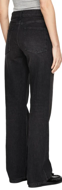 Straight-Cut Jeans 'Carlyl' Schwarz