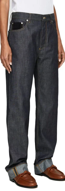Straight-Fit-Jeans Dunkelblau