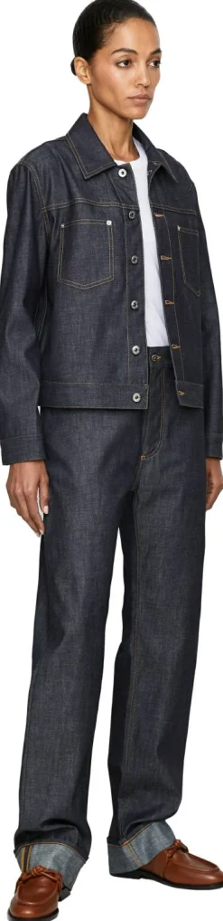 Straight-Fit-Jeans Dunkelblau