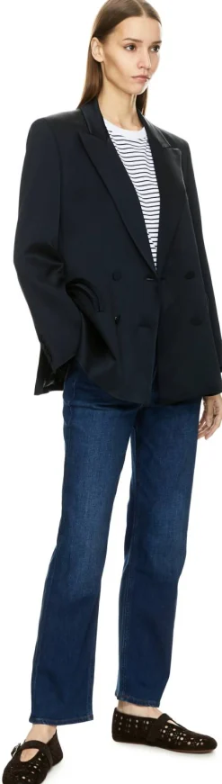 Straight-Leg-Jeans 'Anissa' Blau