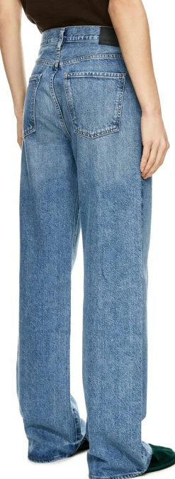 Straight-Leg Jeans 'Annina 33' Mittelblau
