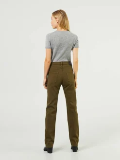 Straight-Leg Jeans 'Barbara' Khaki