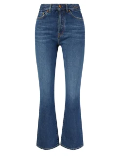 Straight-Leg Jeans Blau