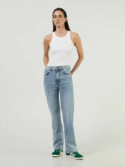 Straight-Leg Jeans 'Eiffel' Hellblau