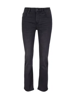 Straight-Leg Jeans 'Girlfriend' Schwarz