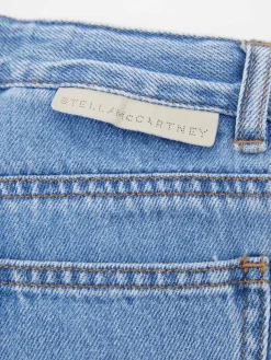 Straight-Leg-Jeans im Used-Look Hellblau