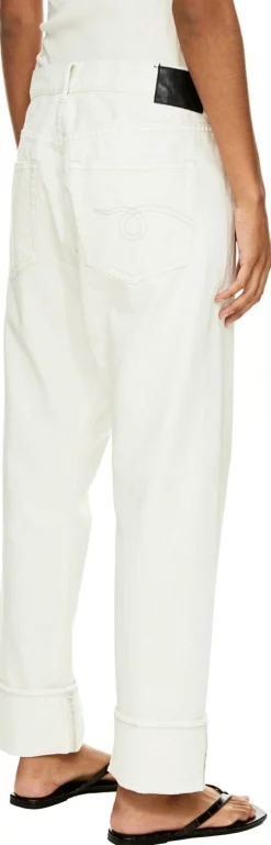 Straight-Leg Jeans mit Crossed-Effekt Weiß