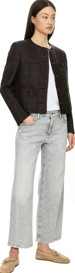 Straight-Leg Jeans 'Oria' Hellgrau