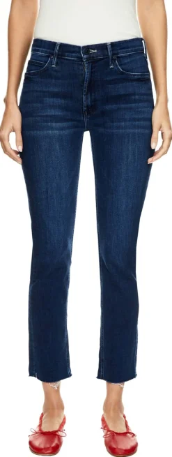 Straight-Leg Jeans 'The Dazzler Ankle Fray' Marineblau