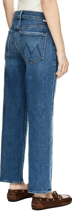 Straight-Leg Jeans 'The Mid Rise' Mittelblau