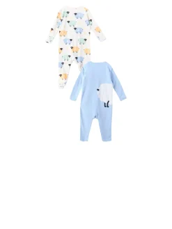 Strampler 2er-Set mit Schaf-Print Multi