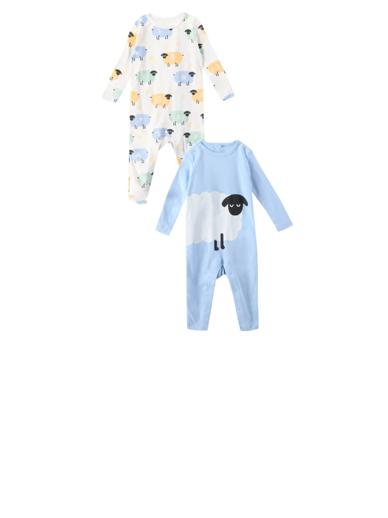 Strampler 2er-Set mit Schaf-Print Multi
