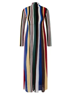 Stretch-Maxikleid Red Multicolour