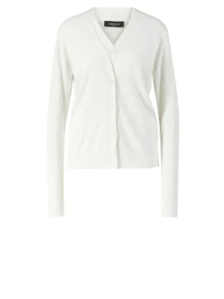 Strickjacke mit Seide Crème