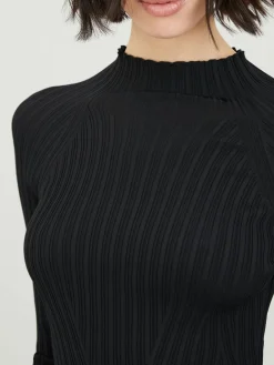 Strickkleid 'Cedar' Schwarz
