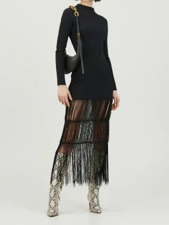 Strickkleid 'Cedar' Schwarz