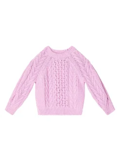Strickpullover 'Bugambilla' mit Zopfmuster Pink