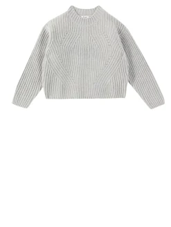 Strickpullover in Grau
