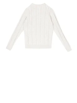 Strickpullover mit Pailletten Beige