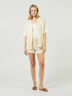 Strickshorts 'Jael' Crème