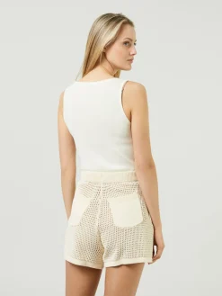 Strickshorts 'Jael' Crème