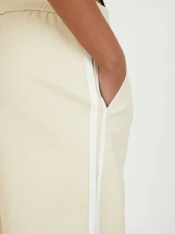 Sweatpants aus Leder Crème