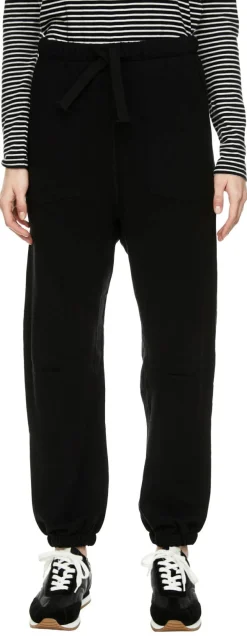 Sweatpants 'Dulce' mit Faltennähte Schwarz