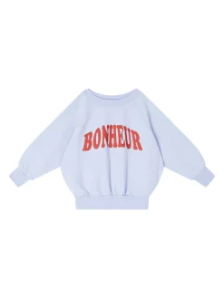 Sweatshirt 'Bonheur' Hellblau
