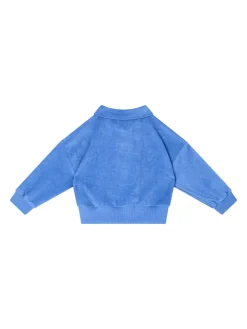 Sweatshirt 'Eponge' aus Samt Blau
