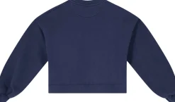 Sweatshirt 'Eva' mit Label-Patch Petrol