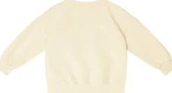 Sweatshirt 'Lame Paradis' mit Hunde-Motiv Cremé