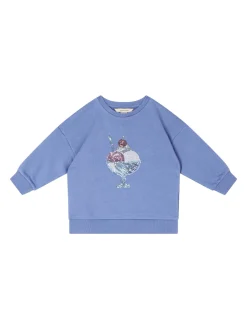 Sweatshirt 'Loumilla' mit Pailletten Blau