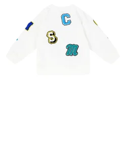 Sweatshirt mit Patch Crème