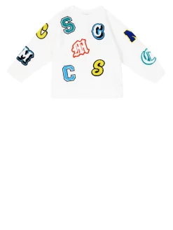 Sweatshirt mit Patch Crème