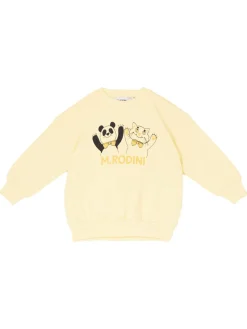 Sweatshirt 'Panda Cat' Gelb