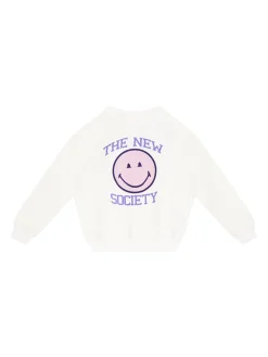 Sweatshirt 'Smiley' Weiß