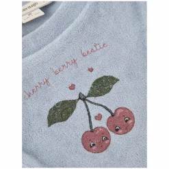Sweatshirt 'Wally' aus Samt Hellblau