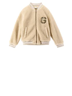 Teddy-Bomberjacke Beige