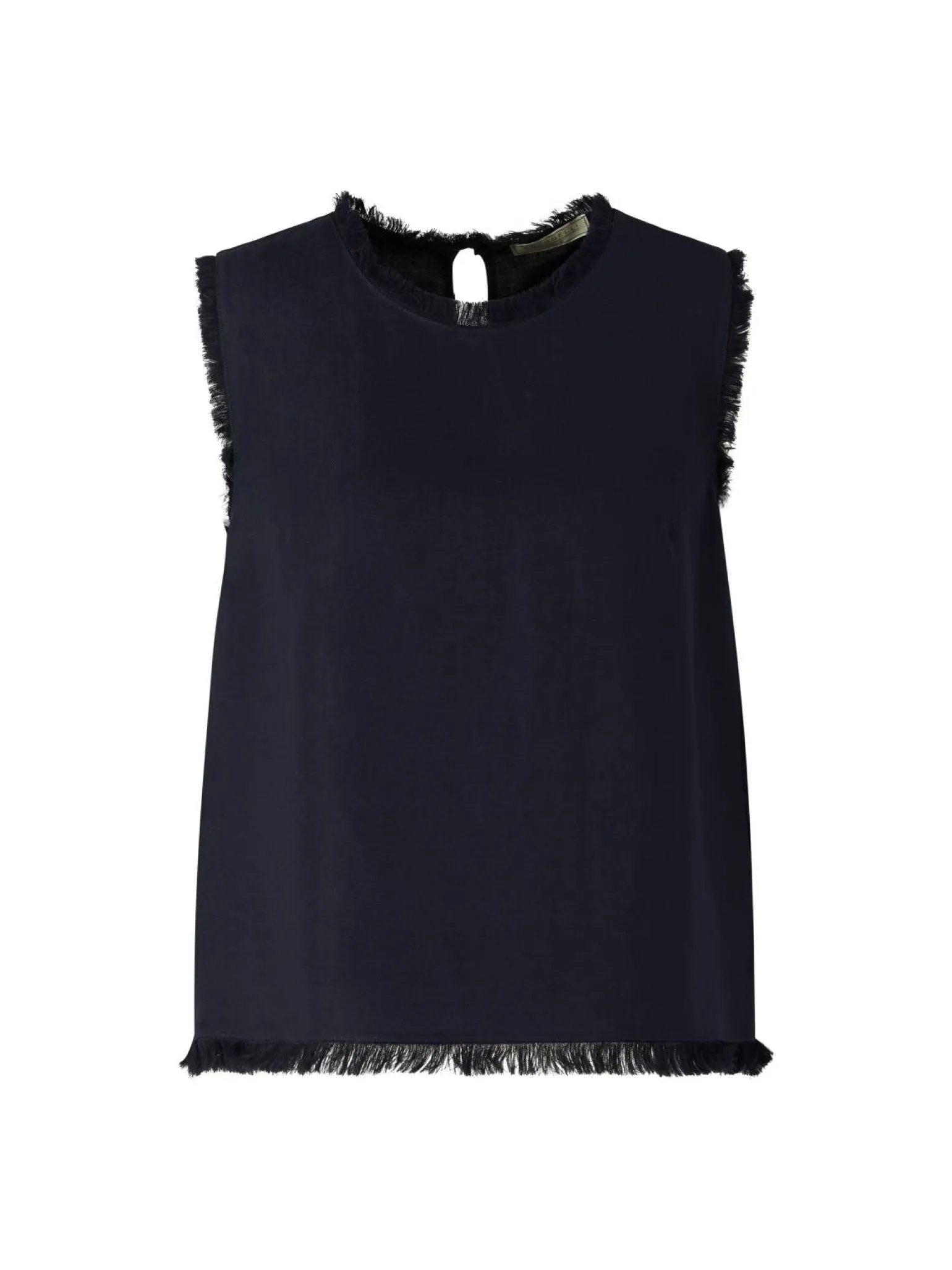 Top 'Charles' mit Fransen Marineblau